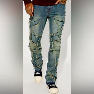 Vintage Blue Wash - Stacked Skinny Flare Jeans